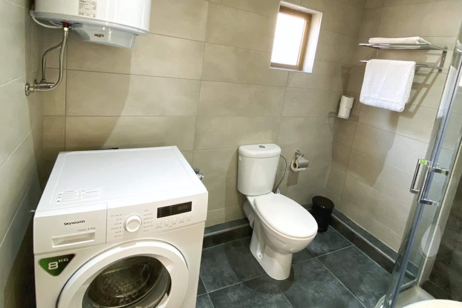 Free washing machine provided for guests