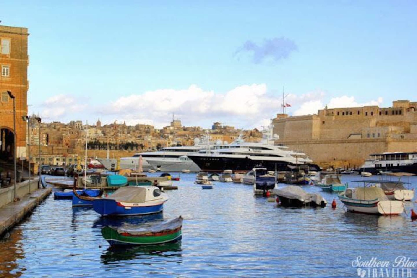 Senglea waterfront promenade in the Three Cities, Malta
